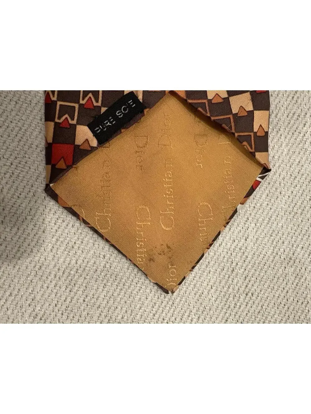 VTG Christian Dior Tie 100% Silk Gorgeous 55” x 4” France